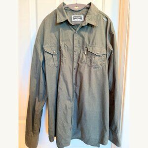 Blac Label Premium Olive Green Button-Up Shirt – 2XL – 100% Cotton